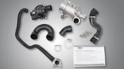 The Rein Water Pump Assembly Kit includes all of the hoses, clamps, bolts and necessary hardware required to complete a service. The kit also includes aluminum mounting screws and any application specific components.