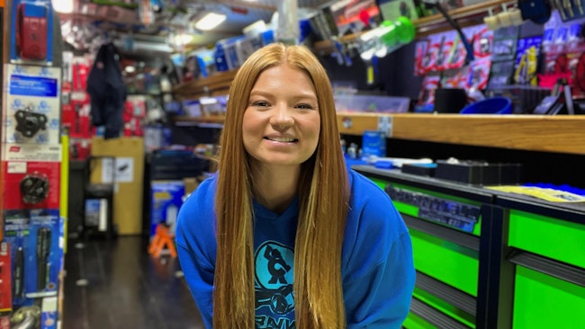Hunter Castaneda, Cornwell Quality Tools distributor, had no intention of selling tools at first but she's now glad to be in the business.