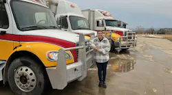 Effertz's truck is a 24' wide body 2015 Freightliner from DNJ.