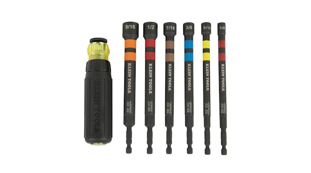 7-pc Hollow Magnetic Color-Coded Ratcheting Power Nut Driver, No. 32950