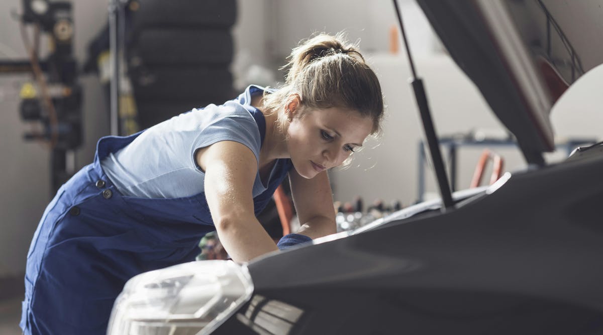 Female automotive technician