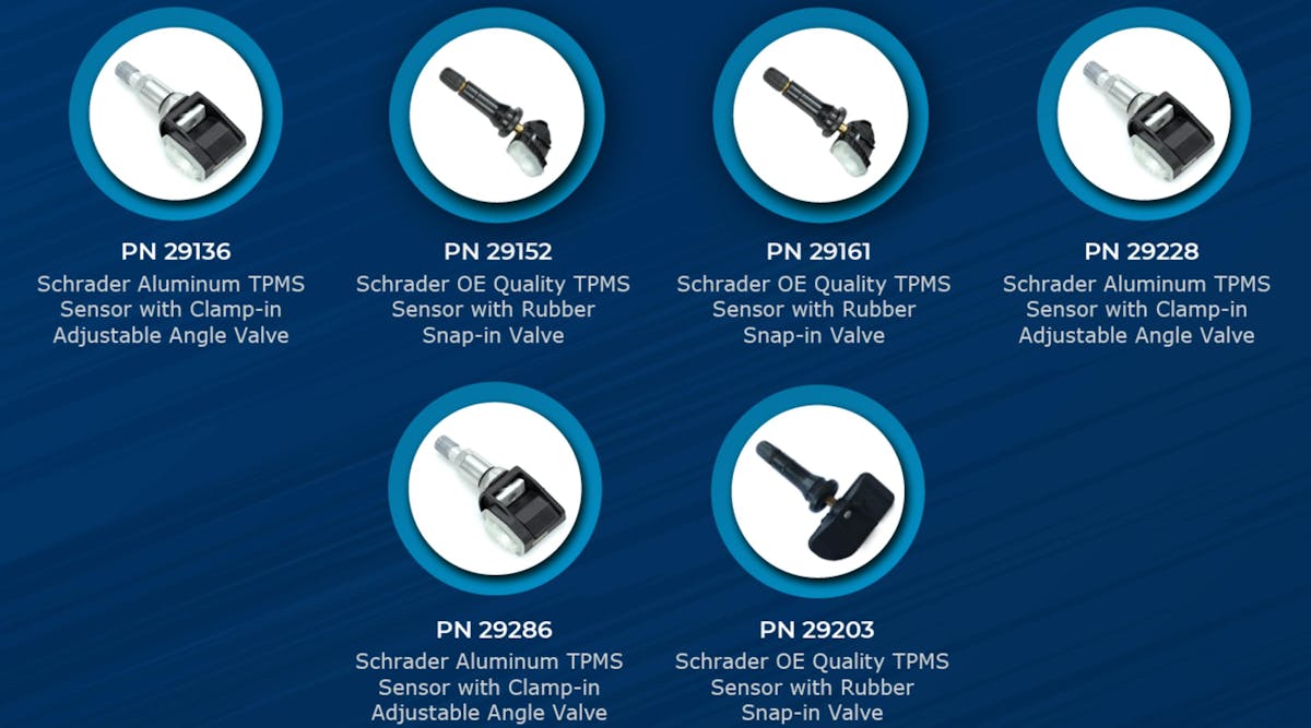 Schrader releases 6 new OE replacement TPMS sensors 
