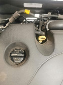 It’s best to follow the engine oil fill cap or owner’s manual for viscosity selection. 0W-20 shown here. It’s best to follow the engine oil fill cap or owner’s manual for viscosity selection. 0W-20 shown here.