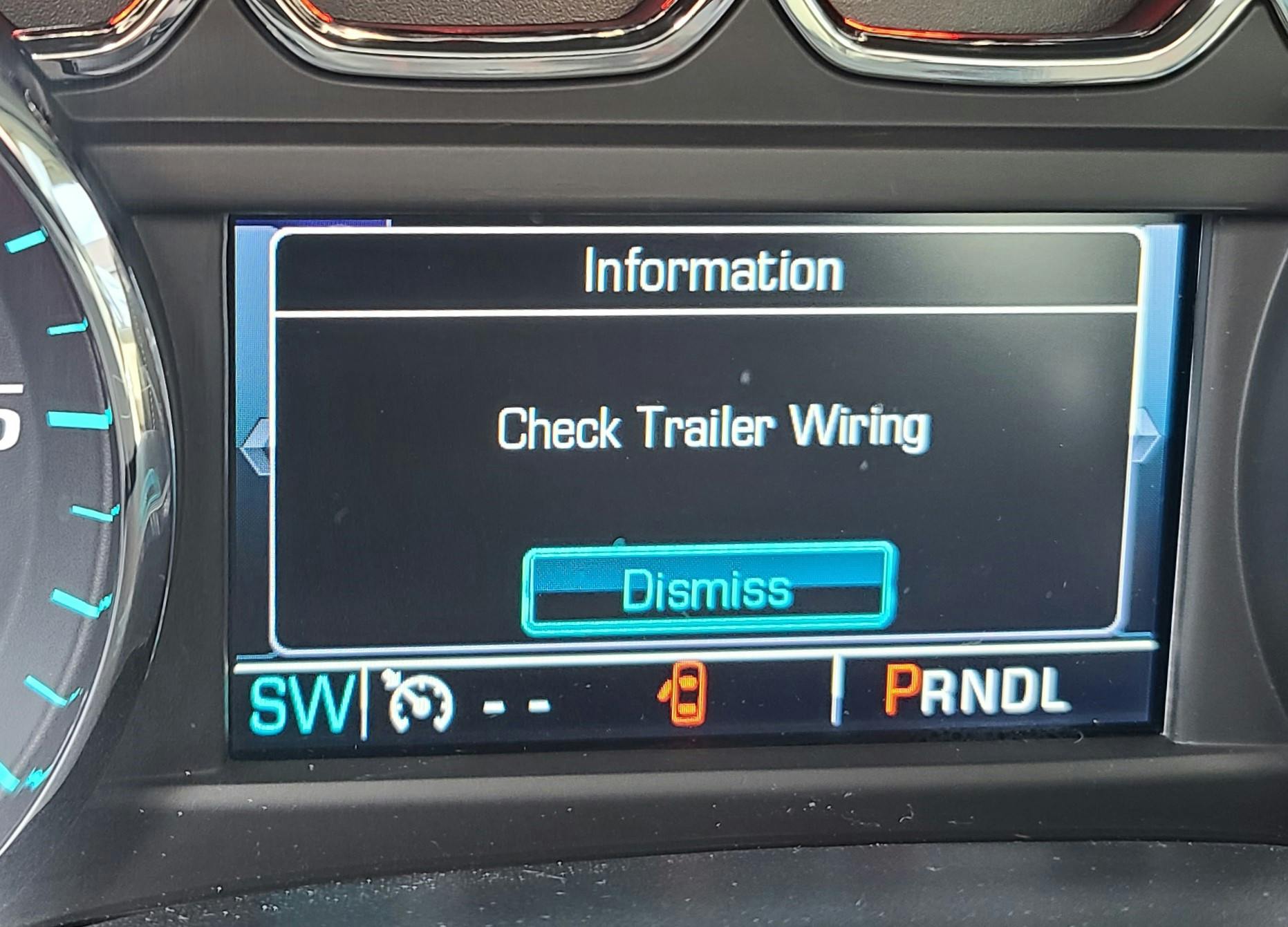 This dash warning message will show up if the truck detects an issue in the trailer brake electrical circuit of the truck or the trailer. It is a normal condition when the trailer is unplugged, with the ignition on when disconnecting the trailer, but not when towing down the road. This warning only shows an issue with the trailer brake electrical circuit.