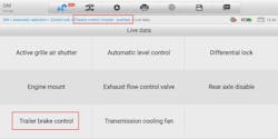 This screen shot from the scan tool shows that the trailer brake control data and testing is in the Chassis Control Module Auxiliary on this 2017 GMC Sierra. The location of the trailer brake control will depend on the level, types of options and year and model of a light duty GM pickup. This screen shot from the scan tool shows that the trailer brake control data and testing is in the Chassis Control Module Auxiliary on this 2017 GMC Sierra. The location of the trailer brake control will depend on the level, types of options and year and model of a light duty GM pickup.