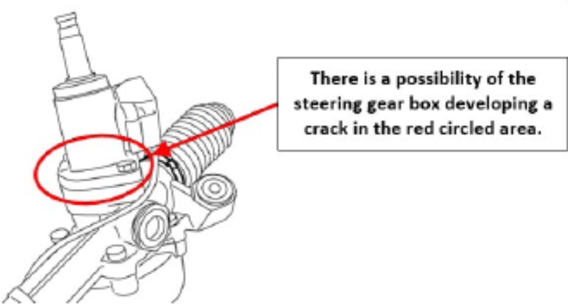 : Inspect the area circles for signs of cracks.