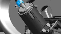 On F-150 trucks, remove the washer jet hose. The hose on the F-Super Duty trucks detaches during grille removal.