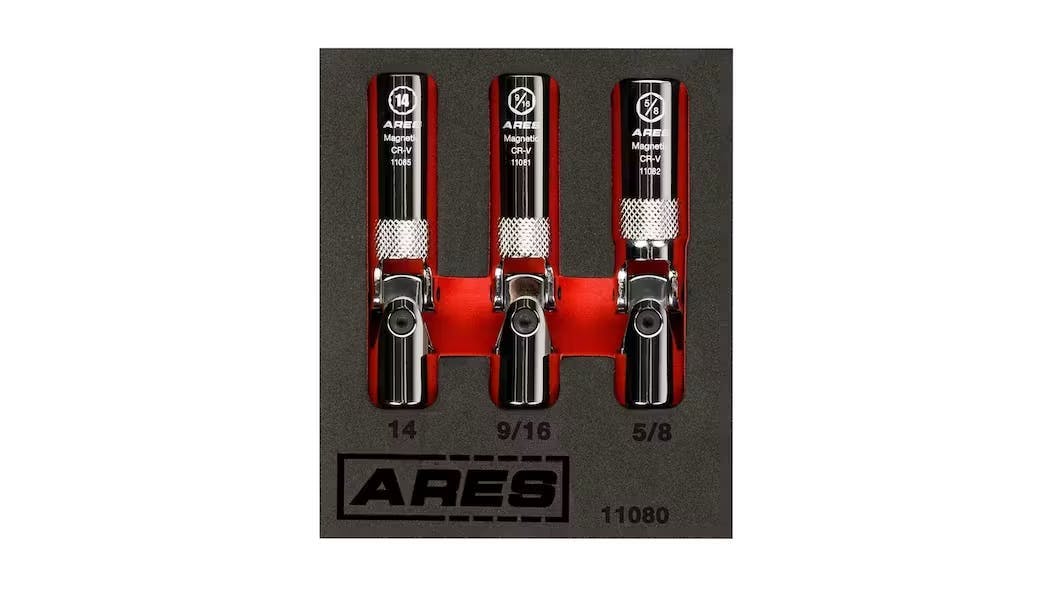 Up Close: ARES Tool 3-pc Spring Loaded Universal Joint Magnetic Spark Plug Socket Set