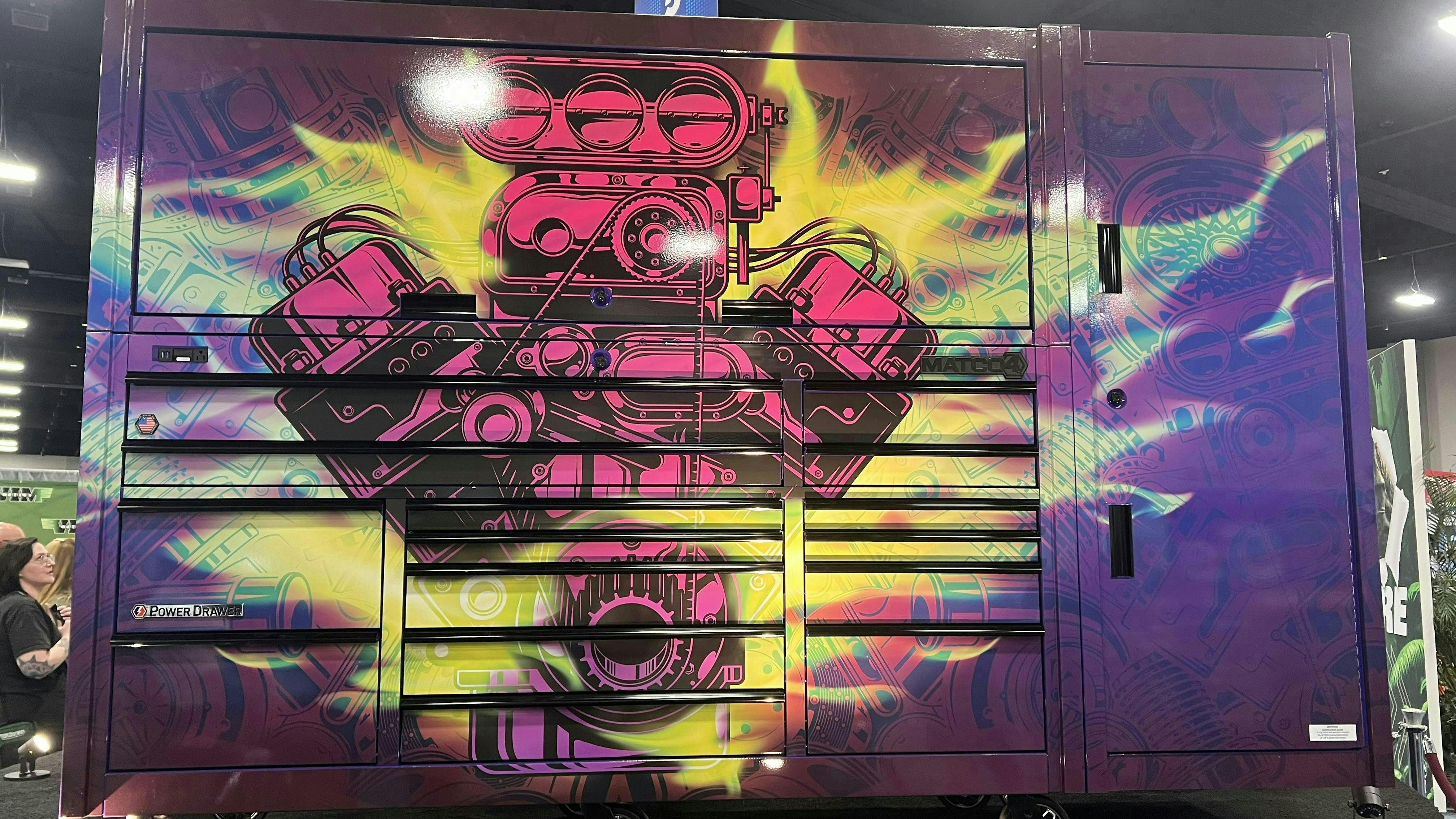 One of the three new graphic design options for the Matco toolbox line.