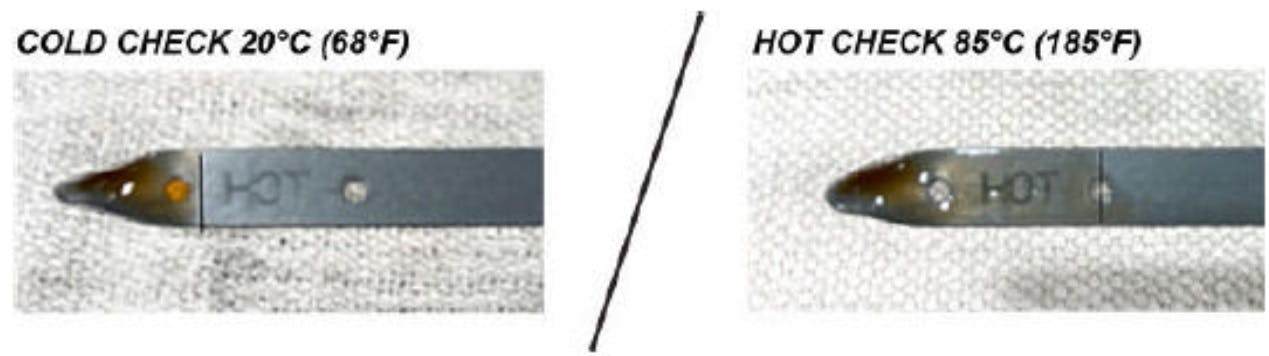 Examples of cold check and hot check.