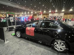 ADAS training from Bosch on the show floor. ADAS training from Bosch on the show floor.