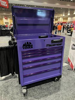 Purple has been added to the Mac Tools color line for their toolboxes, along with a purple trim. Purple has been added to the Mac Tools color line for their toolboxes, along with a purple trim.