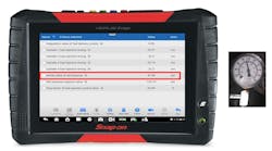 Figure 2- The fuel rail pressure didn’t exhibit the commanded 725 psi as expected but instead exhibited pressure that mimicked what is seen on the pressure gauge connected to the low-pressure supply system. This is a valuable clue. Figure 2- The fuel rail pressure didn’t exhibit the commanded 725 psi as expected but instead exhibited pressure that mimicked what is seen on the pressure gauge connected to the low-pressure supply system. This is a valuable clue.