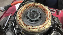 Figure 1 - A three-phase motor inside a 2019 Honda Accord HEV transmission.