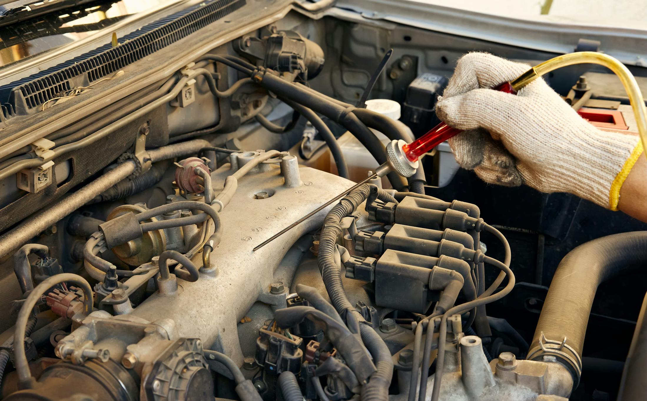 Figure 6- The stethoscope is a great tool to help pinpoint the source of an engine noise.