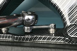 Example of a torque wrench extension in use. Due to the location, this bolt was not accessible from overhead. Example of a torque wrench extension in use. Due to the location, this bolt was not accessible from overhead.