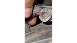 This damage to the fuel tank pressure sensor 5v reference wire occurred because the wire melted as it encountered the exhaust system. As the 5v reference wire found a path to ground, it pulled the signal low and created the elusive driveability symptom. This damage to the fuel tank pressure sensor 5v reference wire occurred because the wire melted as it encountered the exhaust system. As the 5v reference wire found a path to ground, it pulled the signal low and created the elusive driveability symptom.