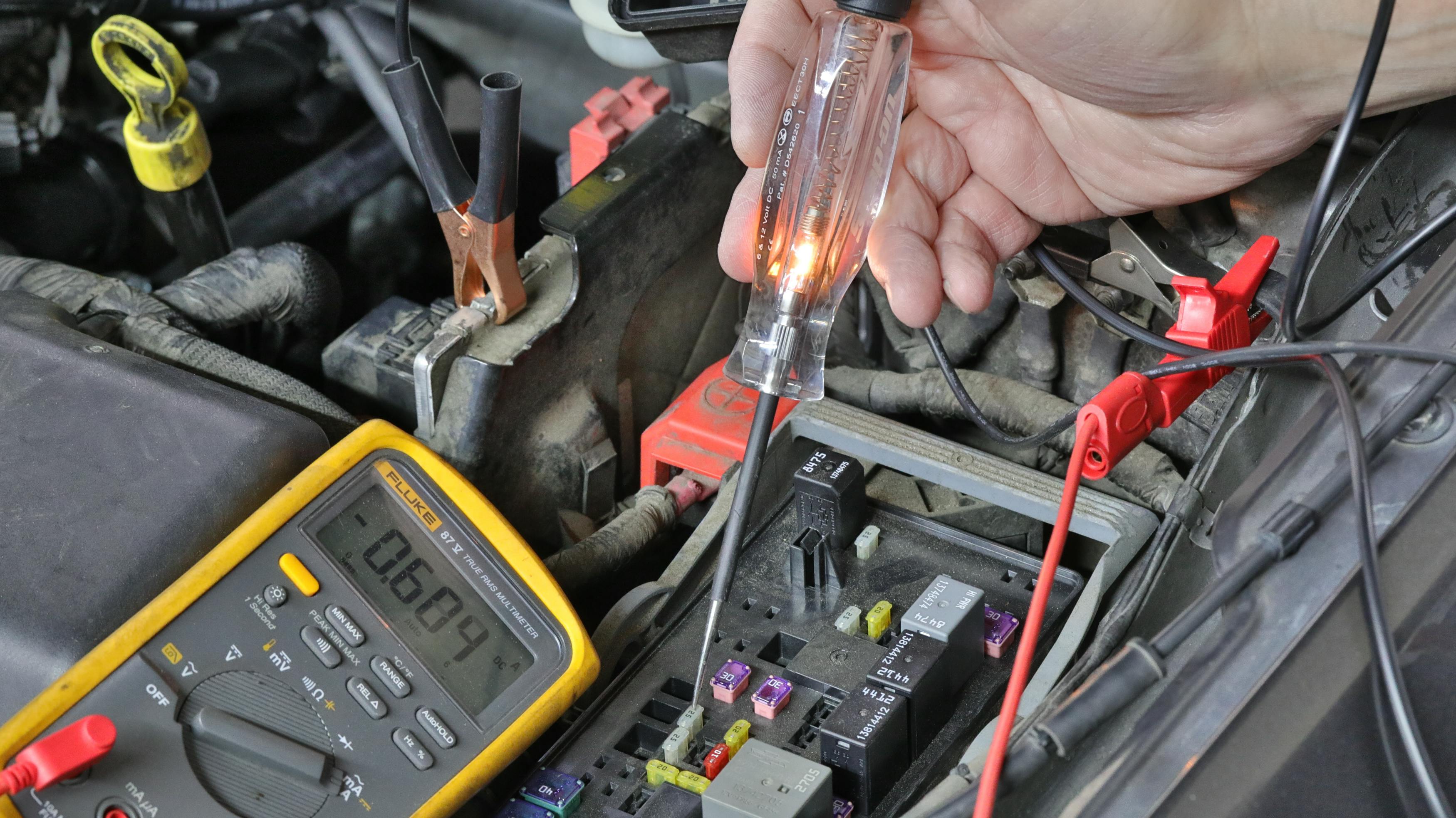 Figure 1 &mdash; Parasitic load testing - Identifying a hot fuse