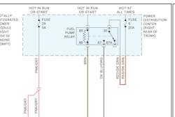 Figure 10 — 2009 Challenger fuel pump relay circuit Figure 10 — 2009 Challenger fuel pump relay circuit