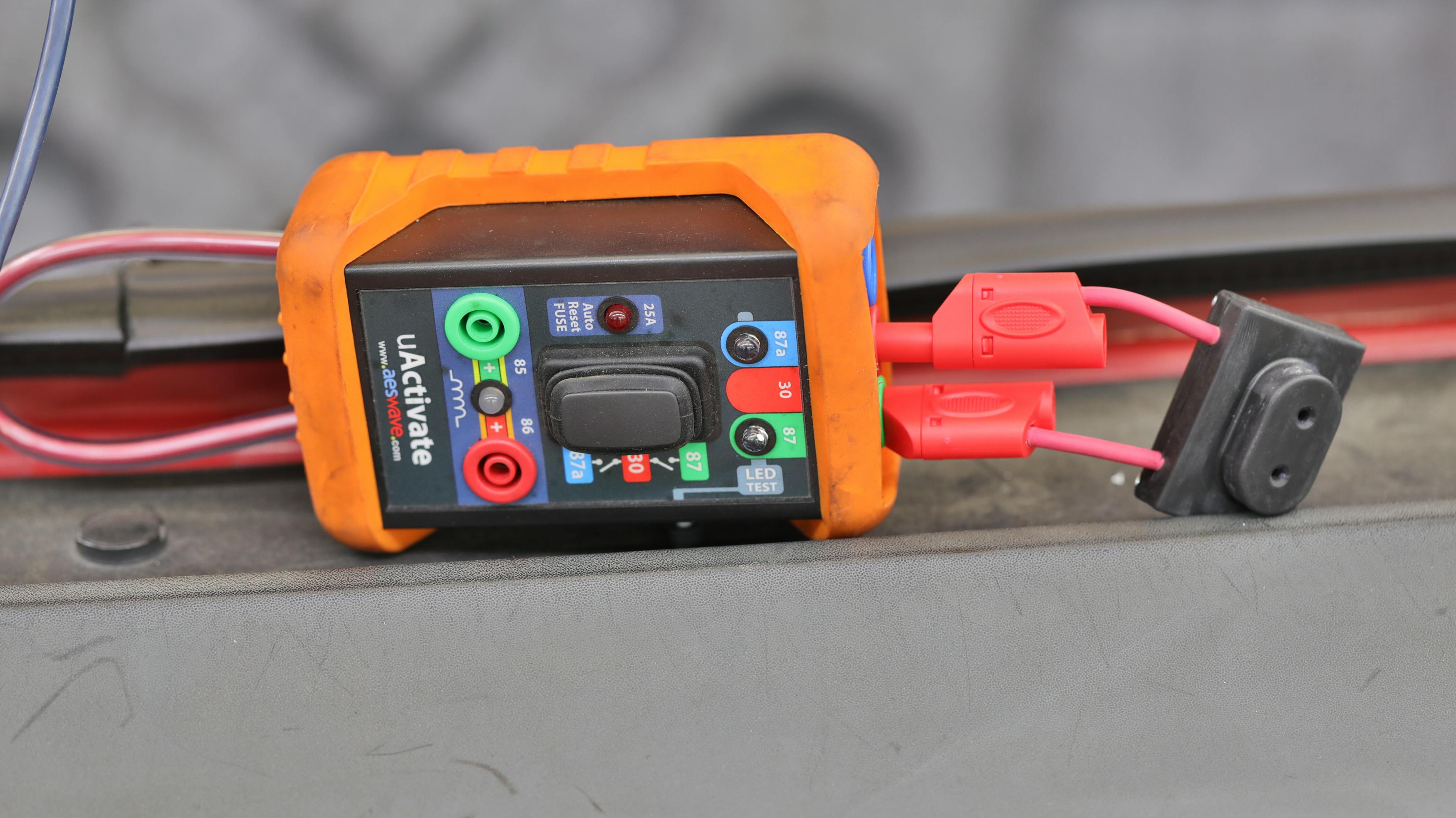 Figure 12 &mdash; Relay circuit testing - Speaker installed