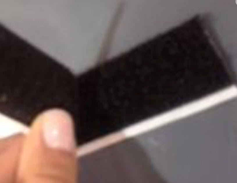 One-inch length of velcro.