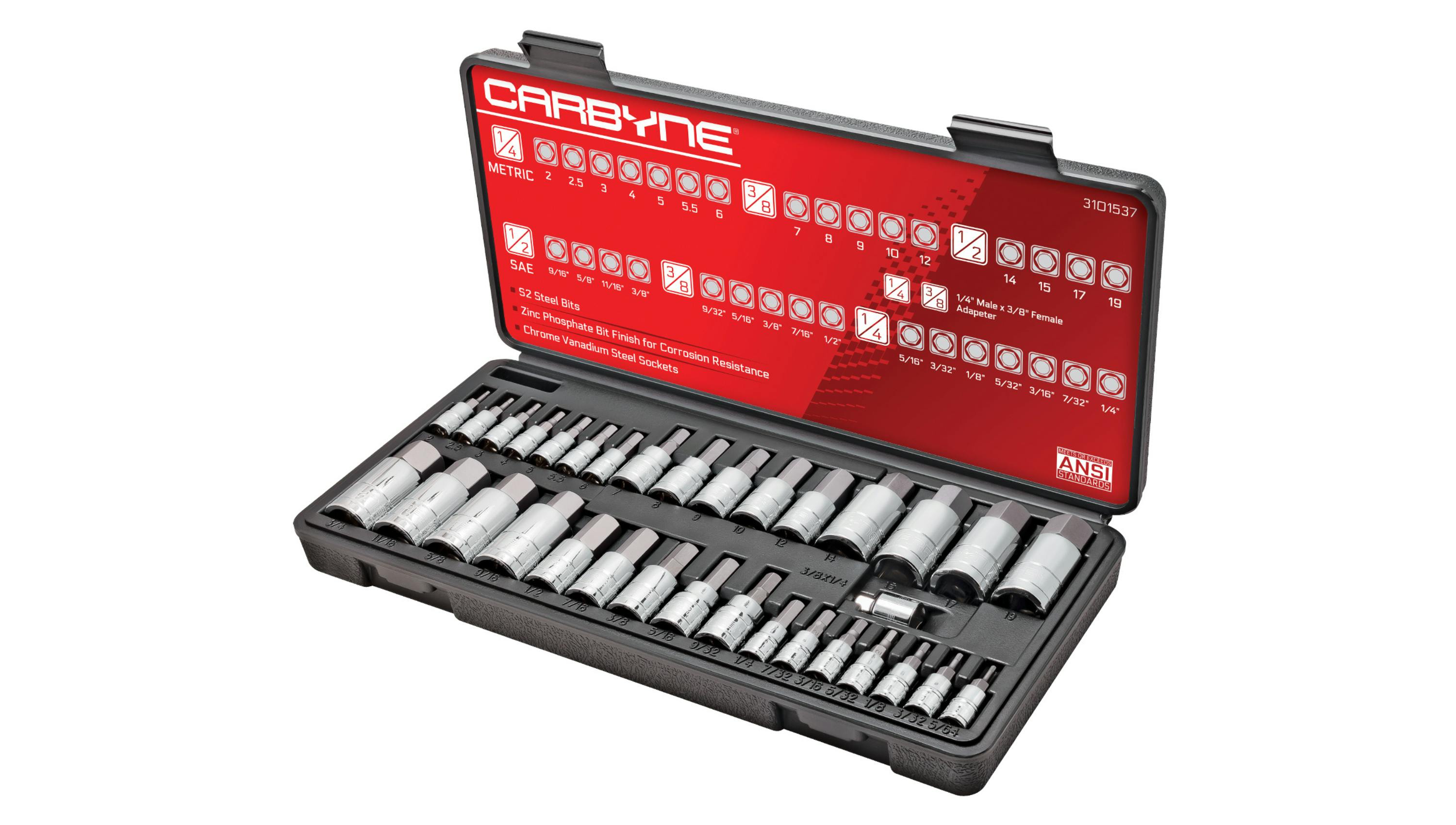 33-pc Master Hex Bit Socket Set, No. 3101537