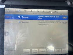 Figure 1: These pictures came from the engine rebuilder. It seems they are dealing with an injector circuit and cam sensor/timing issue. Figure 1: These pictures came from the engine rebuilder. It seems they are dealing with an injector circuit and cam sensor/timing issue.