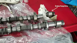 After justified removal of the HPFP for visual inspection, a broken camshaft pumpdrive was discovered. The cam was replaced and the vehicle was repaired. After justified removal of the HPFP for visual inspection, a broken camshaft pumpdrive was discovered. The cam was replaced and the vehicle was repaired.