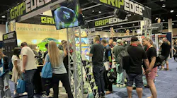 Attendees gathered around the GripEdge booth.