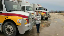 Effertz's truck is a 24' wide body 2015 Freightliner from DNJ.