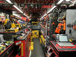 Bowlin's route covers a variety of stops — independent shops, body shops, heavy duty shops, dealerships, and even a tree farm.