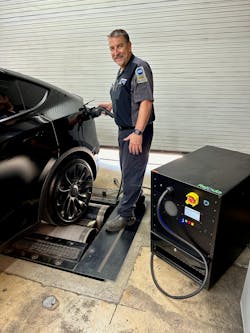 Figure 6 – Starting a ReJoule EIS test on a Tesla Model Y Figure 6 – Starting a ReJoule EIS test on a Tesla Model Y