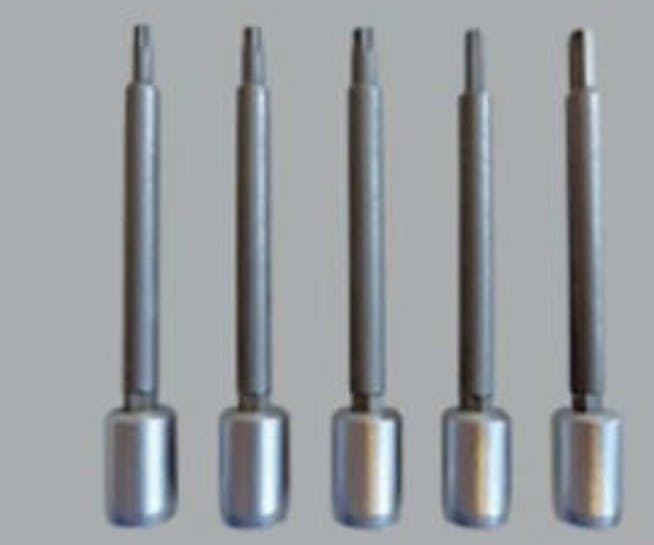 Wastegate controller wrench set. For disassembly/assembly of the controller from the wastegate valve. Includes sizes T15, T20, T25, SW3 and SW4.