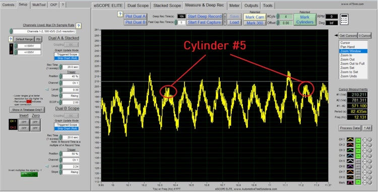 Figure 1: The relative compression test is featured frequently in the pages of Motor Age magazine as it is a very efficient test that yields a lot of information about engine mechanical integrity.