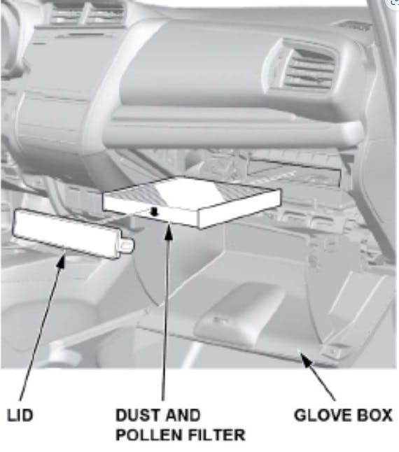 Replace the cabin air filter if needed. Make sure that a newer-style activated charcoal filter is installed.