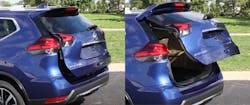 This photo shows the automatic liftgate on a 2016 Nissan Rogue. This photo shows the automatic liftgate on a 2016 Nissan Rogue.