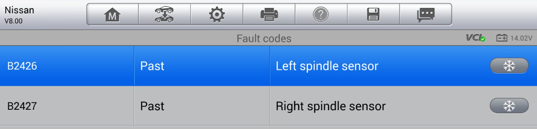 These are examples of DTCs that the encoder motors have set on a 2019 Nissan Rogue power tailgate.