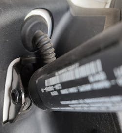 You can see the protected wiring harness that leads from the rear pillar to the left rear power liftgate actuator on a Ford Escape. Many smaller SUVs only have one power liftgate motor, with the other being a standard gas strut. You can see the protected wiring harness that leads from the rear pillar to the left rear power liftgate actuator on a Ford Escape. Many smaller SUVs only have one power liftgate motor, with the other being a standard gas strut.