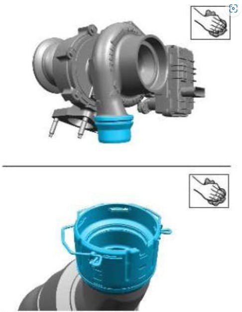 Clean any oil residues at the pipe to turbo connections.