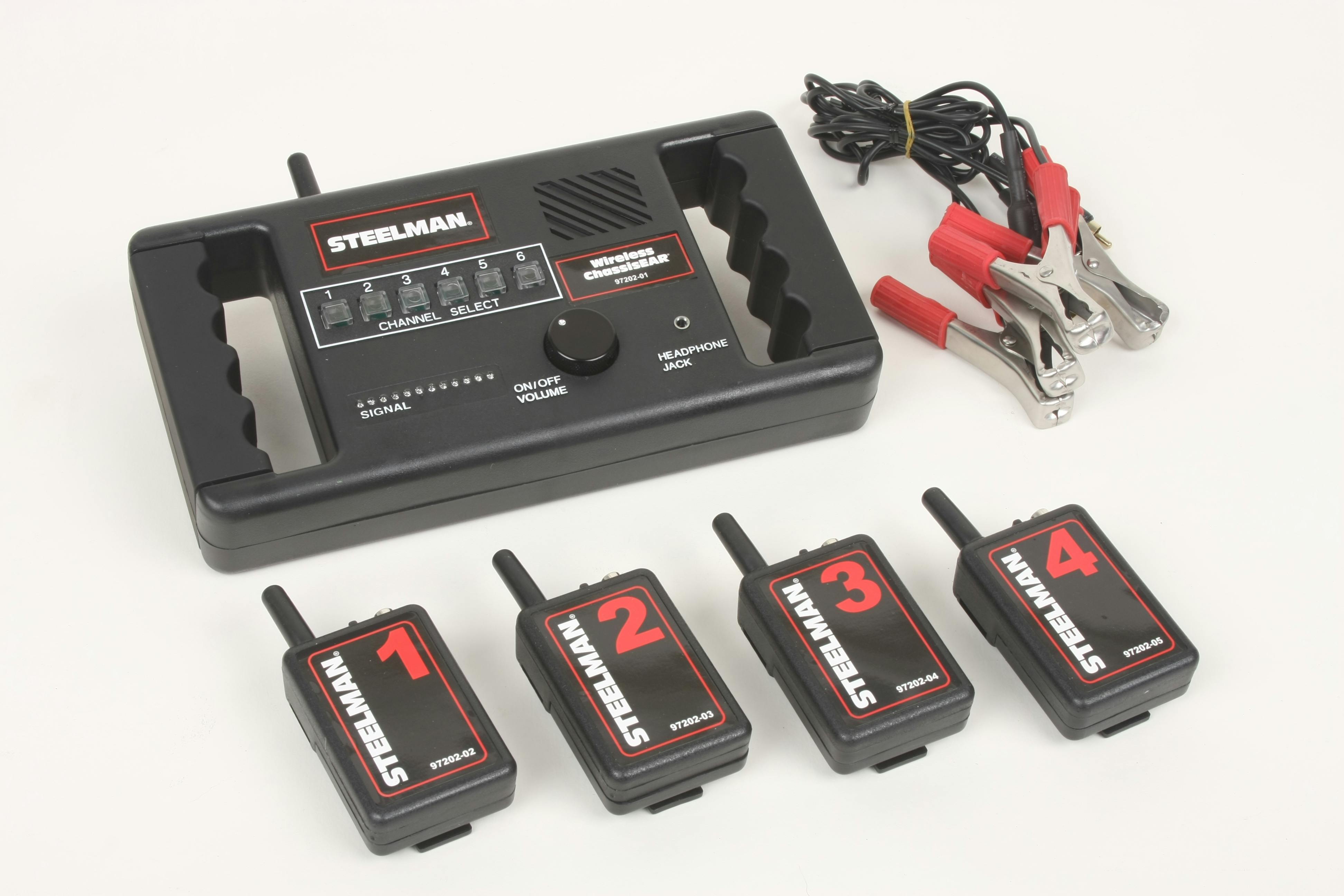 Having access to an NVH analyzer is very helpful when trying to isolate a vibration or noise. This unit from Steelman is but one example. Transmitters can be mounted in suspect areas, which send a signal to the receiver.