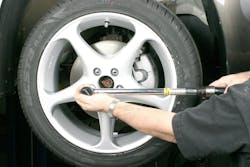The importance of paying attention to wheel fastener tightening/torquing cannot be over-emphasized. Unevenly tightened and/or over tightening can easily cause disc brake rotor distortion. While using an impact wrench to remove fasteners may be acceptable, it’s best to always use a torque wrench. Always tighten in a criss-coss manner to avoid distortion and pay attention to published torque specs. The importance of paying attention to wheel fastener tightening/torquing cannot be over-emphasized. Unevenly tightened and/or over tightening can easily cause disc brake rotor distortion. While using an impact wrench to remove fasteners may be acceptable, it’s best to always use a torque wrench. Always tighten in a criss-coss manner to avoid distortion and pay attention to published torque specs.