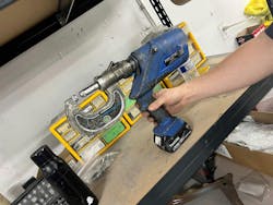 A riveting tool offers an alternative process to welding that joins together metal pieces. A riveting tool offers an alternative process to welding that joins together metal pieces.