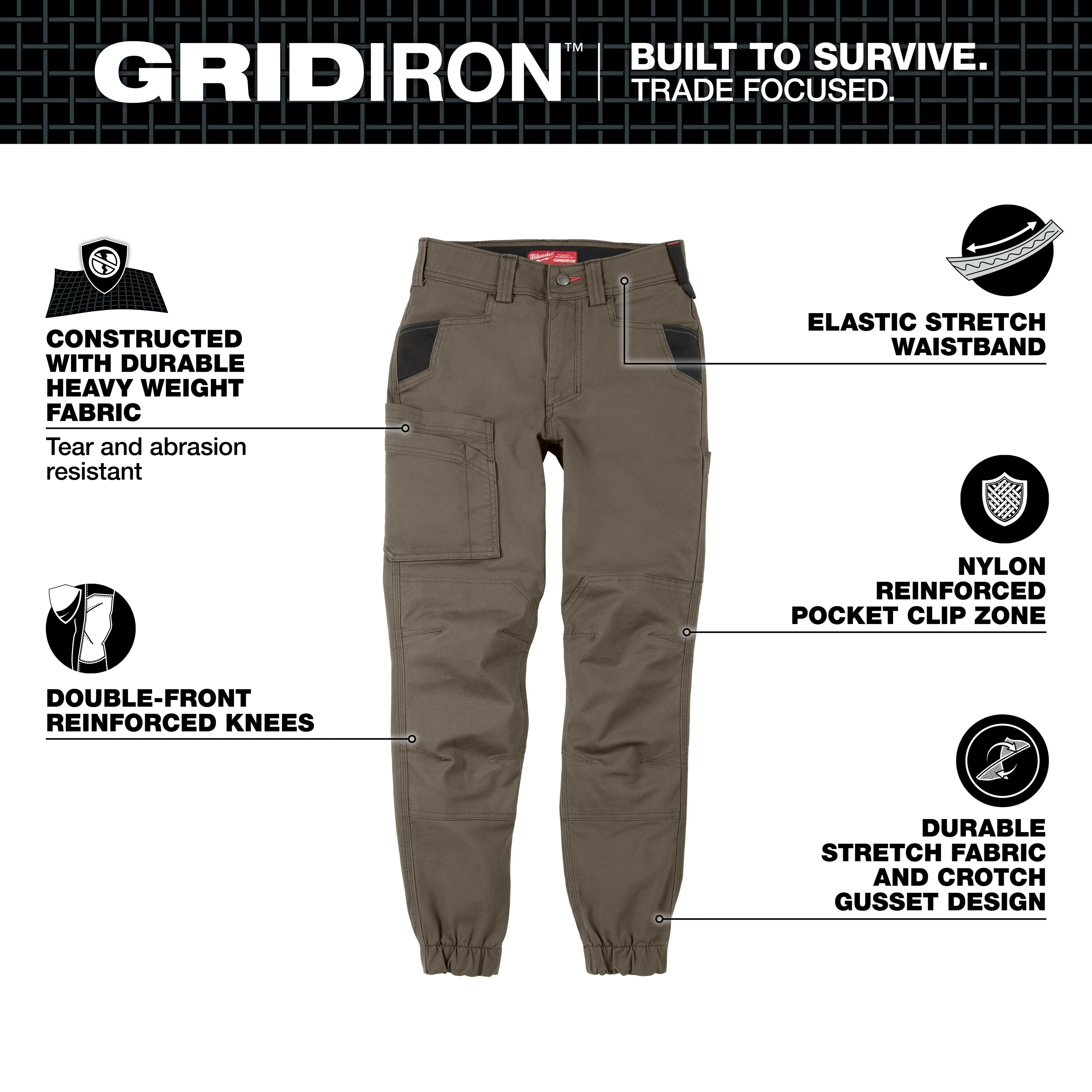 Women's GRIDIRON Double Knee Jogger Pants