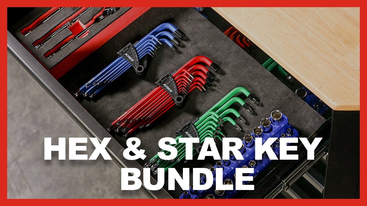 Be prepared for any project with the ARES 44035 Hex/Allen & Star Key Set Bundle