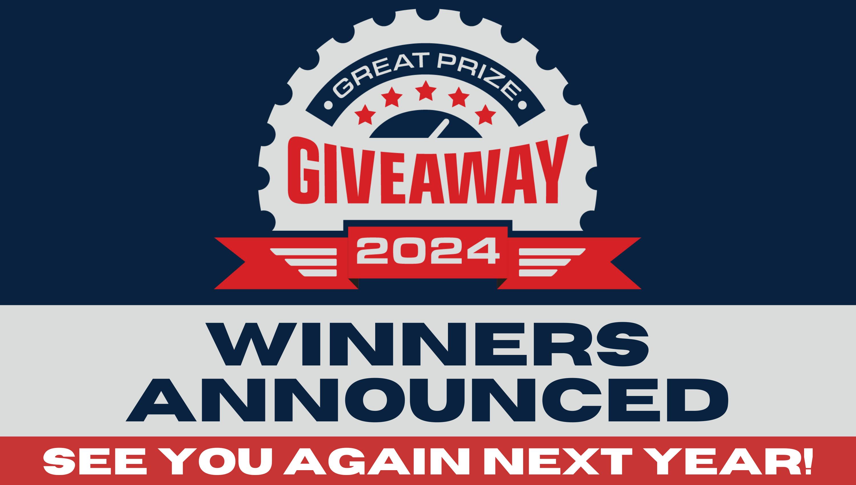 2024 Great Prize Giveaway Winners