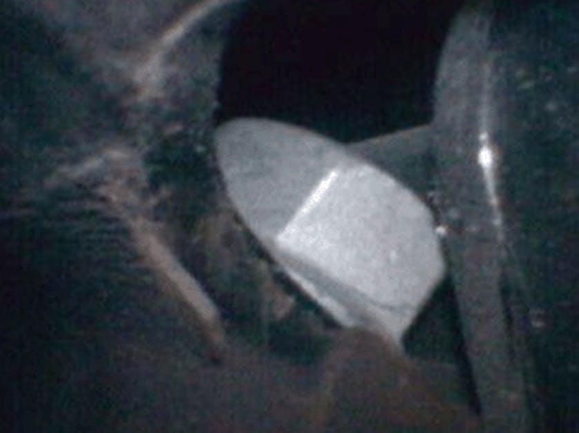Example of a stray nut wedged into the transmission mount.