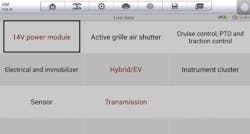 This screenshot shows how we can go in and look at the DC-to DC converter output and is charges and monitors the hybrids low voltage (14V) system. This screenshot shows how we can go in and look at the DC-to DC converter output and is charges and monitors the hybrids low voltage (14V) system.
