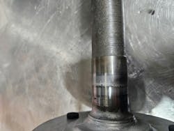 Fig. 1 - Surface pitting due to material wear or contaminate intrusion is a common source of driveline noise. Fig. 1 - Surface pitting due to material wear or contaminate intrusion is a common source of driveline noise.