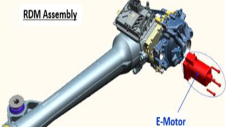 Rear axle lock control actuator.