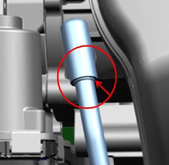 Another example of a correctly seated tube. Notice the tube's stop bead is visible. Another example of a correctly seated tube. Notice the tube's stop bead is visible.